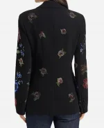 Joy Behar The View Floral Embellished Blazer - Black
