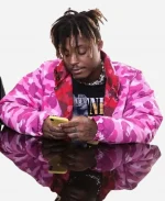 Juice Wrld Parachute Puffer Jacket - Pink Camo