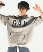 Jungwon Gap Grey Hoodie