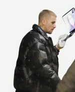 Justin Bieber 2026 Aspen Black Puffer Jacket