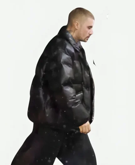 Justin Bieber 2026 Black Puffer Jacket