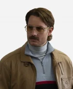 Justin Hartley The Exchange 2021 Gary Rothbauer Brown Leather Jacket