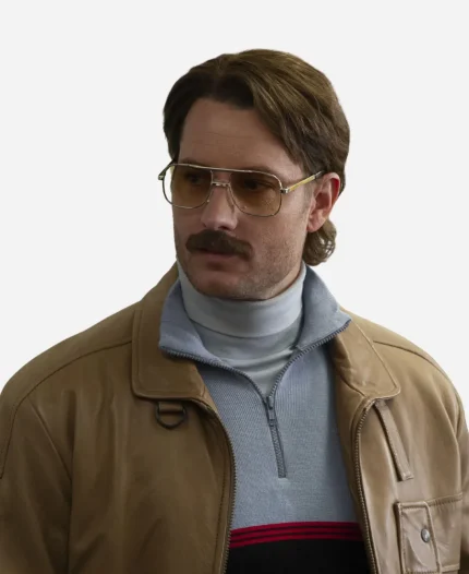 Justin Hartley The Exchange 2021 Gary Rothbauer Brown Leather Jacket