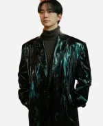 Kang Tae-Pung Typhoon Family S01 Lee Jun-ho Black Leather Coat