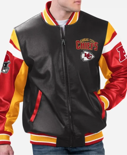 Kansas City Chiefs Black Leather Jacket