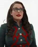 Kat Dennings Blue Cotton Jacket