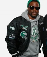 Kevin Hart Philadelphia Eagles Black Bomber Jacket