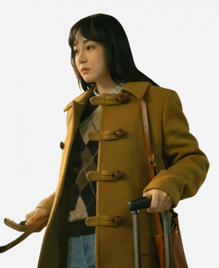 Kim Min-ha Typhoon Family Brown Wool Coat