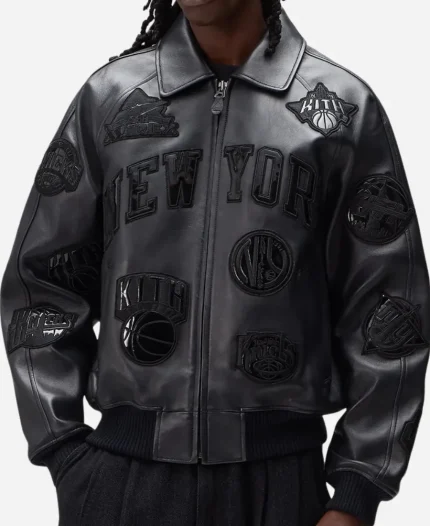 Kith & AVIREX Knicks Black Jacket