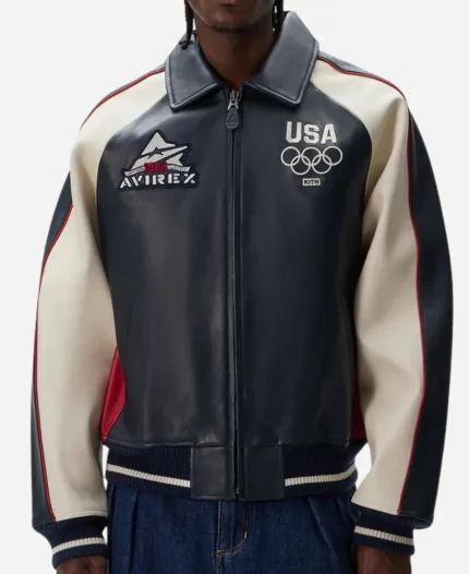Kith & AVIREX Team USA Leather Jacket