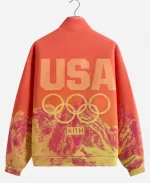Kith Team USA 2026 Winter Mountain Sweatshirt in orange