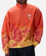 Kith Team USA Winter Mountain Orange Sweatshirt