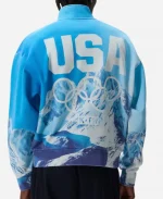 Kith for Team USA Winter Mountain Sky Blue Half Zip Sweatshirt