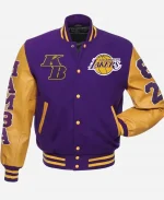 Kobe Bryant Los Angeles Lakers Wool Leather Letterman Varsity Jacket