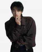 Koo Kyo-hwan Movie Once We Were Us Event 2025 Brown Bomber Jacket