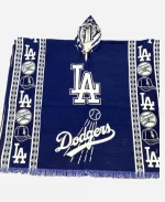 LA Dodgers Blue Wool Hooded Poncho