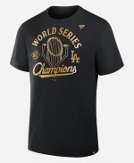 LA Dodgers WS Champions Parade Short Sleeve Black Tee