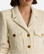 Landman S02 Cami Miller White Wool Cropped Jacket