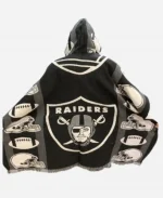 Las Vegas Raiders Handcrafted Wool Hooded Poncho