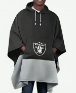 Las Vegas Raiders NFL Color Blocked Poncho