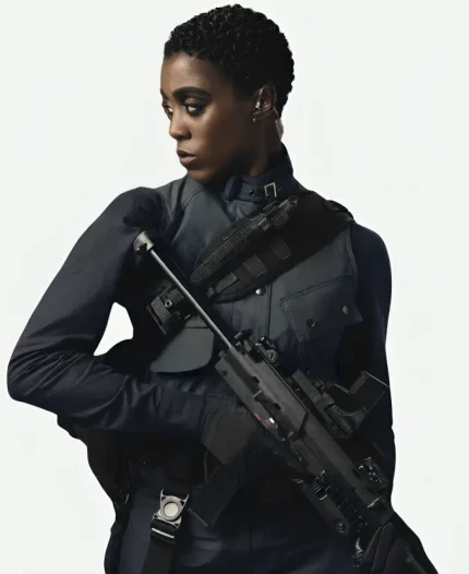 Lashana Lynch Black Cotton Vest