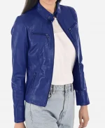Laura Marano Austin & Ally Leather Jacket - Blue