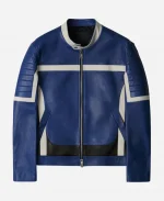 Lee Jun-ho Typhoon Family Blue Leather Jacket