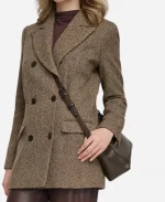 Leslie Davis Unsellable Houses Brown Wool Blazer 