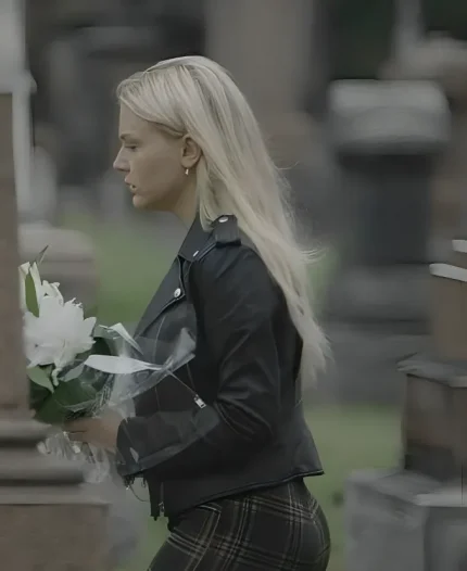 Lexy Cross Chucky Alyvia Alyn Lind Black Leather Jacket