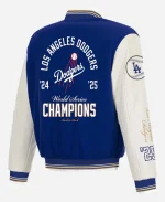 Los Angeles Dodgers JH Design Royal White 2025 Champions Reversible Varsity Full-Snap Jacket