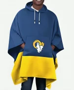 Los Angeles Rams NFL Color Blocked Poncho