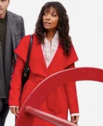 Magic in Mistletoe April Long Coat - Red