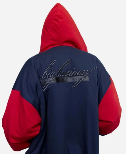 Martine Rose Big Business Zip Up Hoodie - Navy Blue