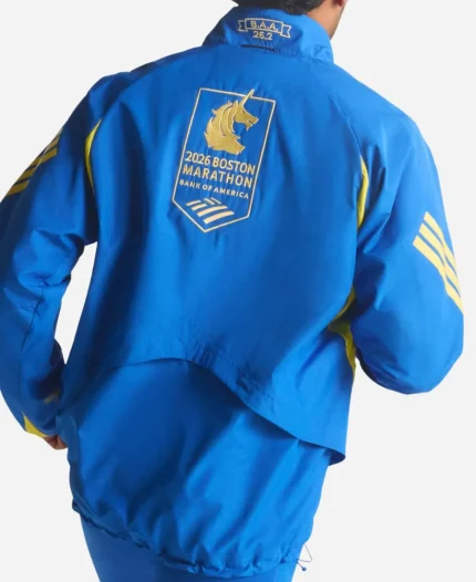 Men's Adidas Boston Marathon Celebration 2026 Blue Jacket