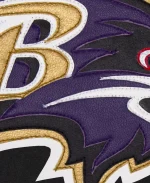 Men's Baltimore Ravens Domestic Two-Tone Black & White Varsity Jacket