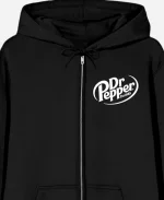 Men’s Dr Pepper Logo Black Zip-Up Hoodie