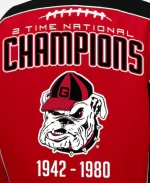 Men's Franchise Club Georgia Bulldogs 2-Time National Champions Red Full  Snap Jacket