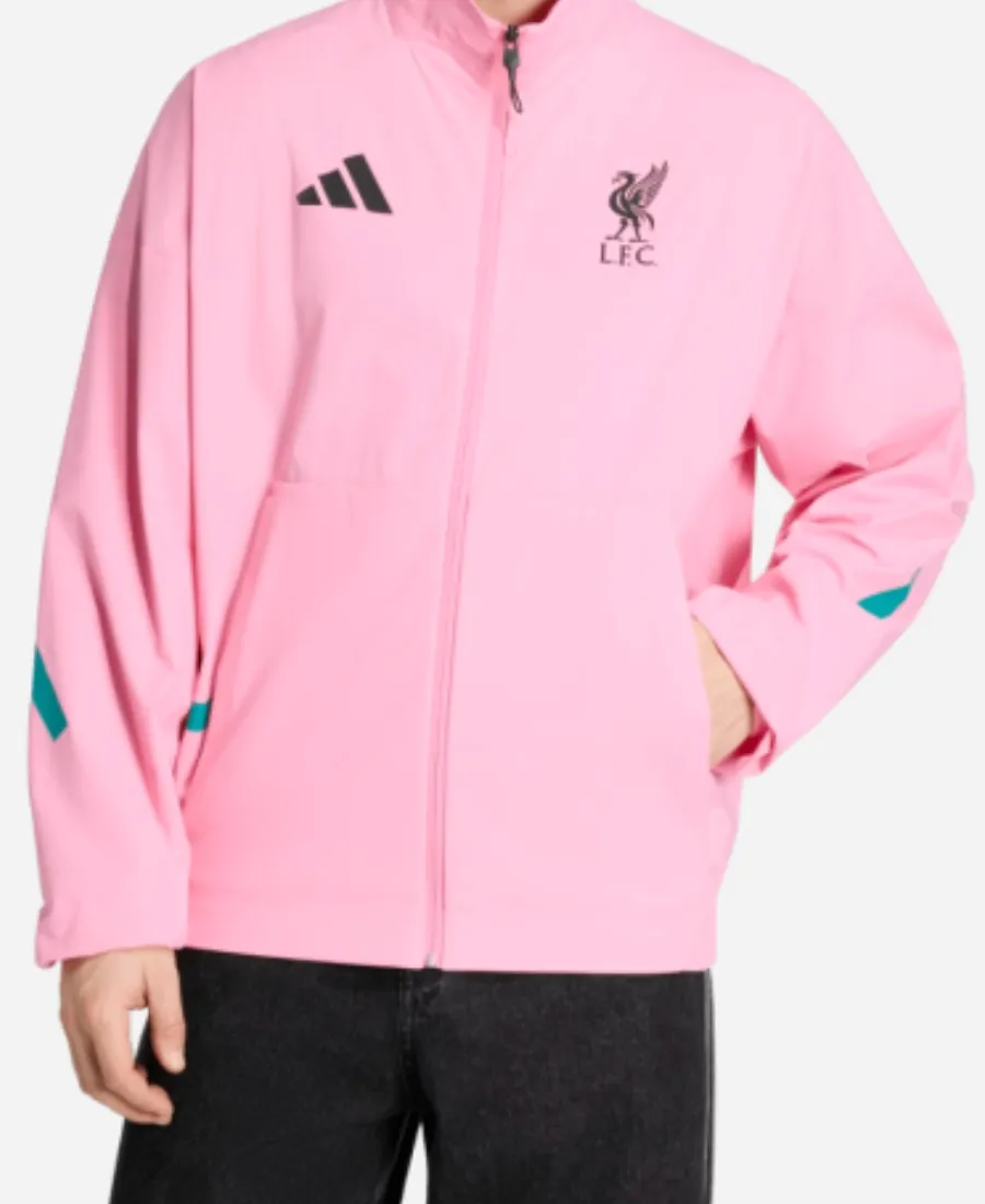 Men's Liverpool FC 2526 Adidas Z.N.E. Anthem Jacket - Pink Men's Liverpool FC 2526 Adidas Z.N.E. Anthem Jacket - Pink