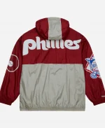Men's Mitchell & Ness Philadelphia Phillies Team OG 2.0 Anorak Half-Zip Windbreaker Hooded Jacket