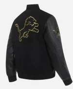 Men's Pro Standard Detroit Lions Black Full-Zip Varsity Jacket