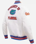 Men's Pro Standard Florida Gators Classic White Full-Snap Varsity Jacket