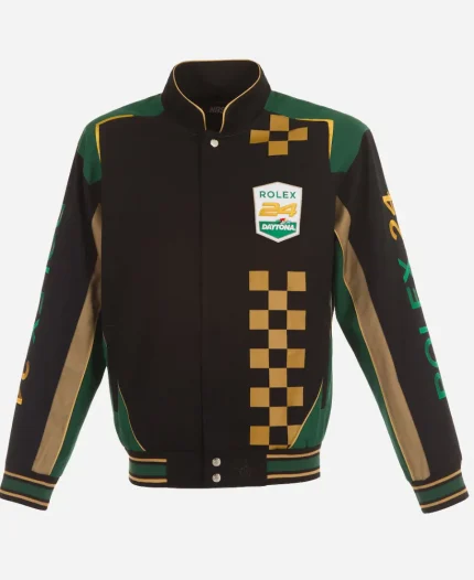 Men's Rolex 24 Daytona Black & Green Jacket