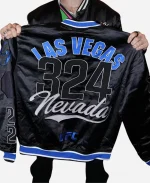 Men's UFC 324 Las Vegas Black Full-Snap Bomber Jacket