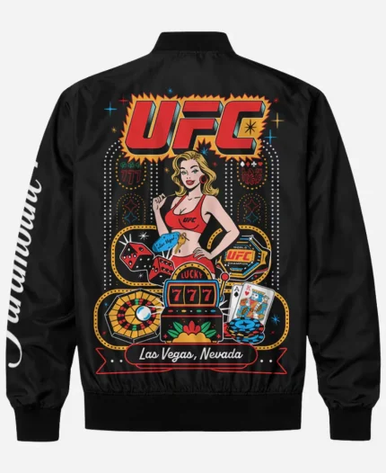 Men's UFC 324 Old Vegas x Paramount Plus Black Full-Zip Track Jacket