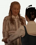 Meryl Streep Only Murders in the Building S05 Loretta Durkin Printed Silk Blouse