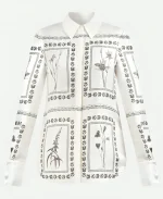 Meryl Streep Only Murders in the Building S05 Printed Blouse