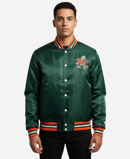 Miami Hurricanes FL Retro Sebastian Bomber Jacket