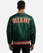 Miami Hurricanes Retro Sebastian Green Bomber Jacket