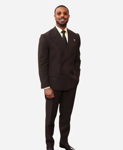 Michael B. Jordan 2026 Brown Double-Breasted Suit