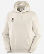 Milano Cortina 2026 Olympics Salomon Logo Hoodie - Cream